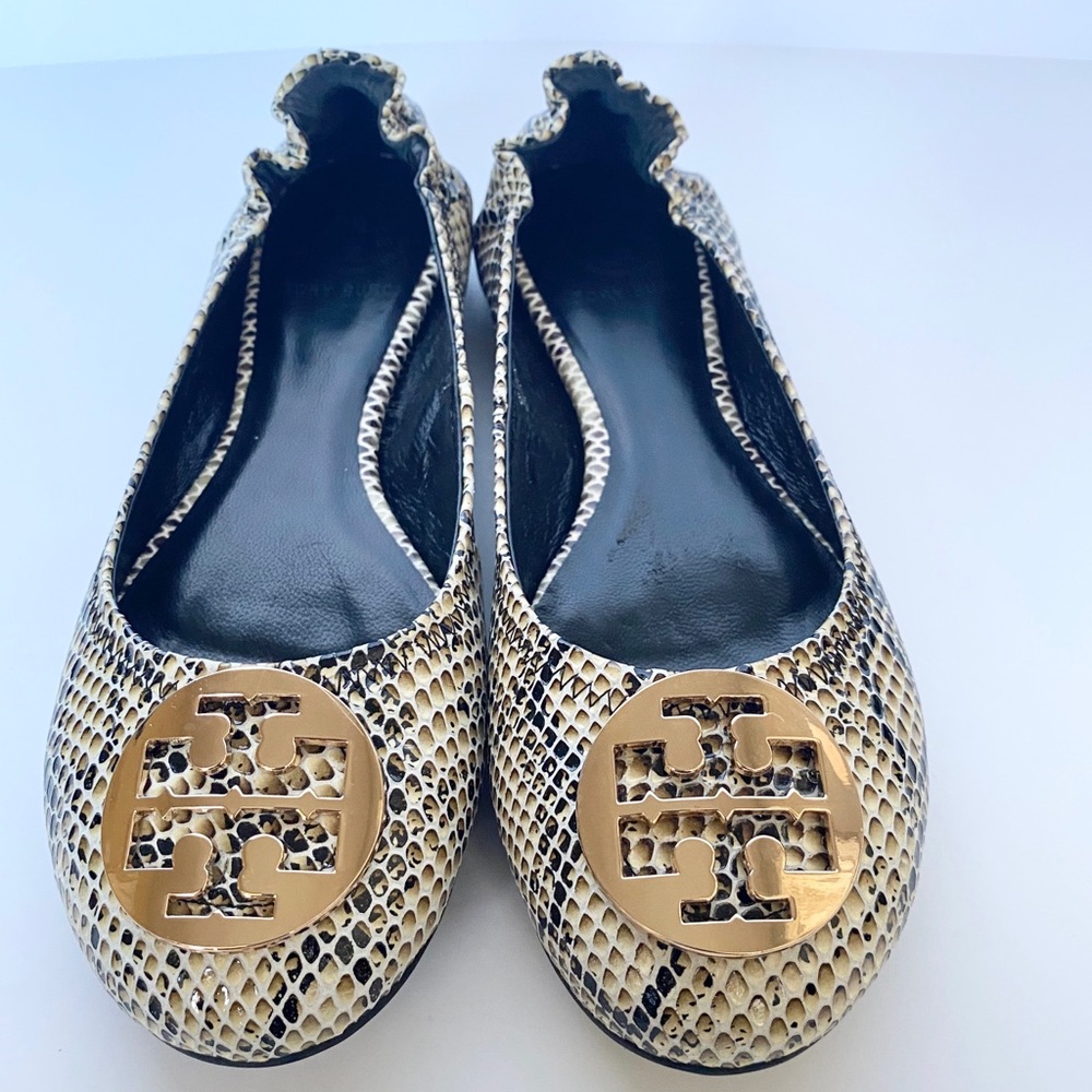 Tory Burch Snake Skin Flats